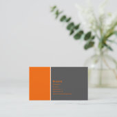 Carte De Visite Orange de base de deux couleurs (Debout devant)