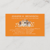 Carte De Visite Orange de beaux chiens dans les marguerites (Dos)