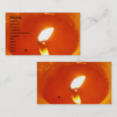 Carte de visite orange de bougie (Devant / Derrière)