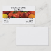 Carte De Visite orange de citron de tomate (Devant / Derrière)