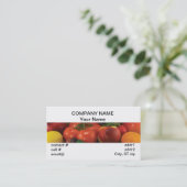 Carte De Visite orange de citron de tomate (Debout devant)