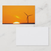 Carte de visite orange de coucher du soleil (Devant / Derrière)