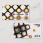 Carte de visite orange de damier (Devant / Derrière)