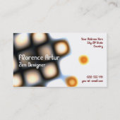 Carte de visite orange de damier (Dos)