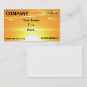 Carte de visite orange de jaune de lever de soleil (Devant / Derrière)
