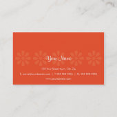 CARTE DE VISITE ORANGE DE LA CONCEPTION 04 DE CRE8TIVE (Dos)
