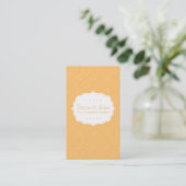 Carte de visite orange de motif (Debout devant)