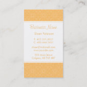 Carte de visite orange de motif (Dos)