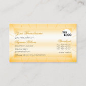 Carte De Visite Orange de Pêche avec Diamants et Logo Glamour (Dos)