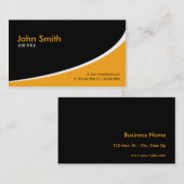 Carte De Visite Orange de pointe simple simple moderne (Devant / Derrière)