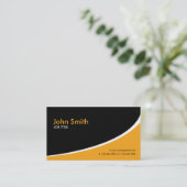 Carte De Visite Orange de pointe simple simple moderne (Debout devant)