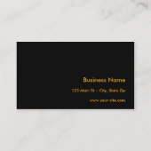 Carte De Visite Orange de pointe simple simple moderne (Dos)