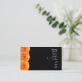 Carte de visite orange de roses (Debout devant)