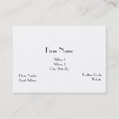 Carte de visite orange de sténographe judiciaire (Dos)