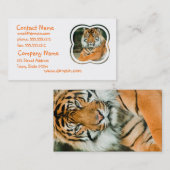 Carte de visite orange de tigre (Devant / Derrière)