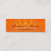 Carte de visite orange d'elegan mini (Dos)
