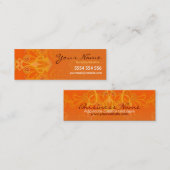 Carte de visite orange d'elegan mini (Devant / Derrière)