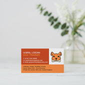 Carte De Visite Orange Dog, Entraîneur de Chien (Debout devant)