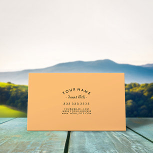 Carte de visite orange doux professionnel de texte