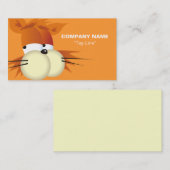 Carte De Visite Orange du chat | de bande dessinée (Devant / Derrière)