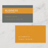 Carte De Visite Orange élégant Classy Plain Simple Groupon (Devant / Derrière)