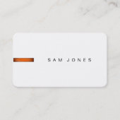 Carte de visite orange et blanc moderne (Devant)