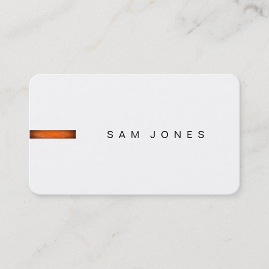 Carte de visite orange et blanc moderne (Devant)