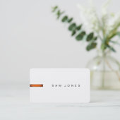 Carte de visite orange et blanc moderne (Debout devant)