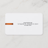 Carte de visite orange et blanc moderne (Dos)