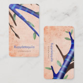 Carte De Visite Orange et bleu (Devant / Derrière)