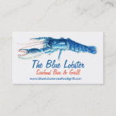 Carte de visite orange et bleu de gril de fruits (Devant)