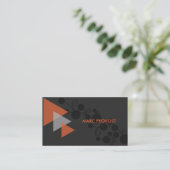 Carte de visite Orange et Grise (Debout devant)