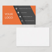 Carte de visite ORANGE ET NOIR (Devant / Derrière)