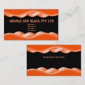 Carte de visite orange et noir (Devant / Derrière)