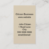 Carte de visite orange et noir U (Dos)