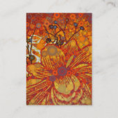 Carte De Visite Orange et violet Floral moderne Pop Art (Dos)