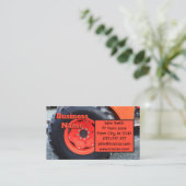 Carte De Visite Orange Farm Tire (Debout devant)