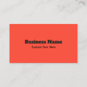 Carte De Visite Orange Farm Tire (Dos)