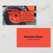 Carte De Visite Orange Farm Tire (Devant / Derrière)