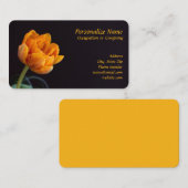 Carte De Visite Orange Fleurissant Rose Bud Floral (Devant / Derrière)