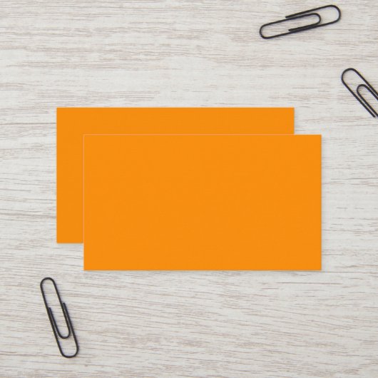 Carte De Visite Orange foncé (Devant/Arrière en situation)
