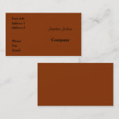 Carte De Visite Orange foncé (Devant / Derrière)
