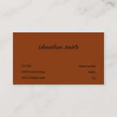 Carte De Visite orange foncé (Dos)