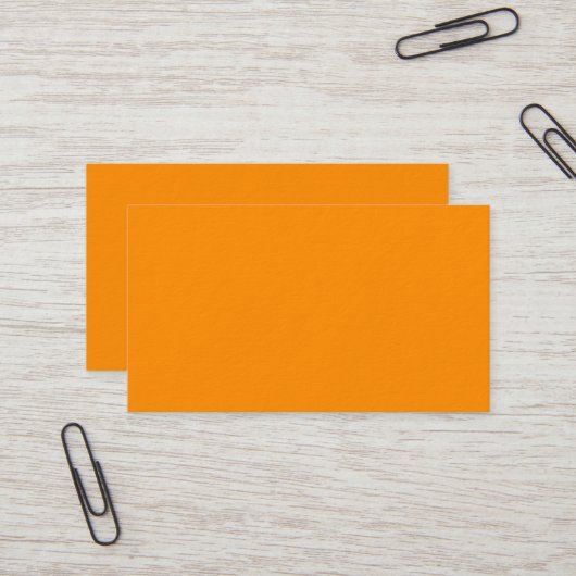 Carte De Visite Orange foncé Premium (Devant/Arrière en situation)