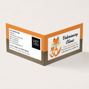 Carte De Visite Orange Fox, Vétérinaire, Vétérinaire Détaillé