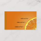 Carte de visite orange frais (Dos)