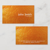 Carte de visite orange frais d'avocat de texture (Devant / Derrière)