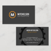 Carte De Visite Orange Gear Initial Automobile, Réparation, Mécani (Devant / Derrière)