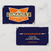 Carte De Visite Orange Gnarly de la marine | de la CHROMATOGRAPHIE (Devant / Derrière)
