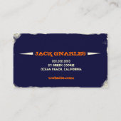 Carte De Visite Orange Gnarly de la marine | de la CHROMATOGRAPHIE (Dos)